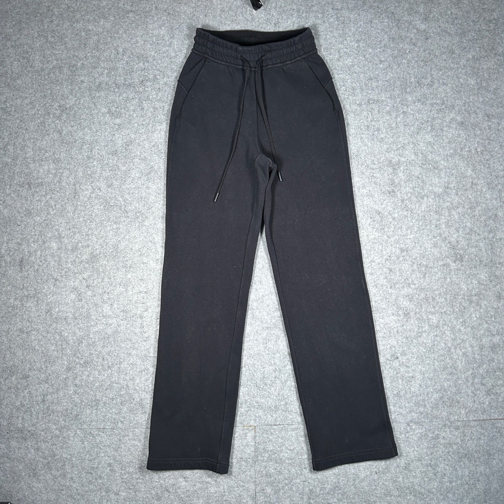Lululemon Loungeful straight leg Pants Womens 0 Black Sweatpants Yoga